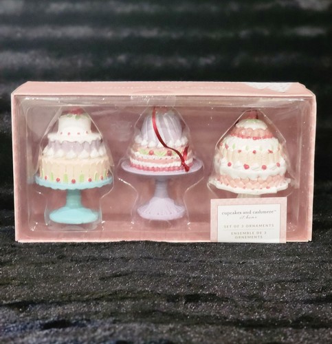 3 Pastel Piped Icing Cake Ornaments Pedestals Aqua Pink Lilac Bakery Decor Fun - Picture 9 of 12