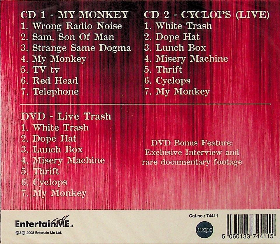 Marilyn Manson- LunchBox 2-CD & DVD (NEW) My Monkey/Cyclops Live/Trash/Dope Hat - Image 2 of 2