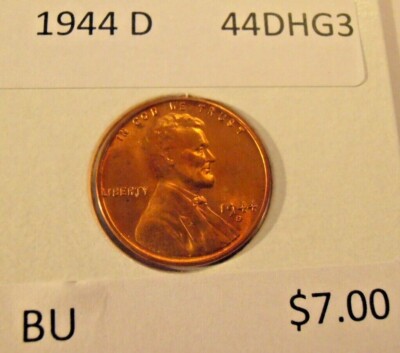 1944 D Lincoln  Cent,  BU, (44DHG3)