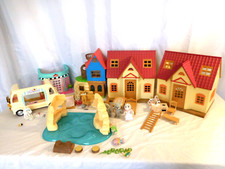 Calico Critters Lot Cozy Cottage Home Lakeside Lodge Secret Island Playhouse +
