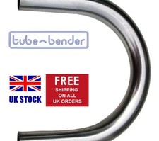 1 Inch (25.4mm) Outside Diameter Mild Steel Tube/Pipe 180 Degree Bend 1.5mm Wall