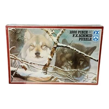 FX Schmid 1000 Piece Wolf Jigsaw Puzzle Eyes In The Mist Factory Sealed USA