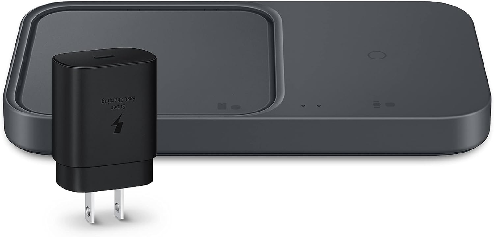 15W Wireless Charger Duo W/ USB C Cable, Charge 2 Devices at Once, Cordless S...