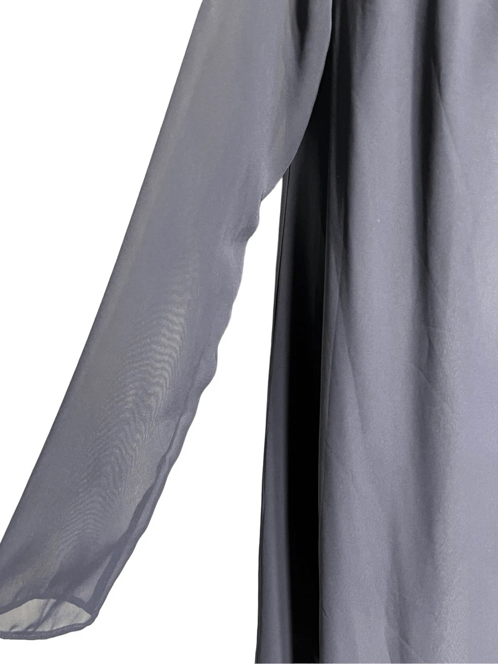 UNDERCOVER Abito Victoria's Secret blu manica lunga trasparente in chiffon impreziosito taglia XS