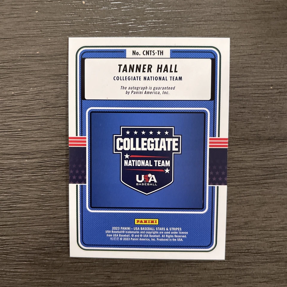 2023 Panini Stars & Stripes-Tanner Hall CNTS-TH-#73/100-Holo Auto - Image 2 of 2