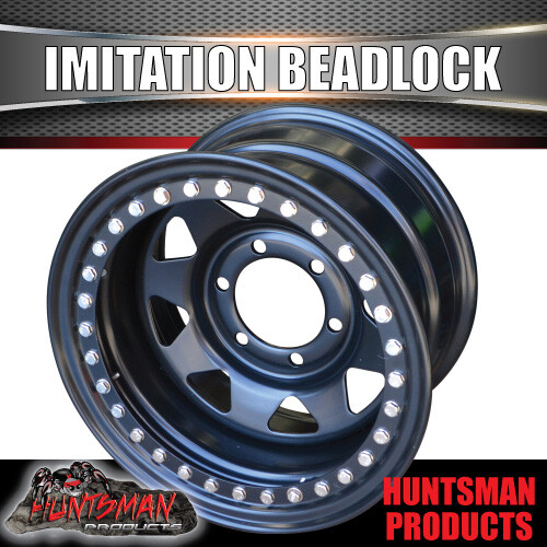 16X8 6/139.7 PCD -23 Offset Steel Imitation Beadlock Rim Stainless Bolts 8 spoke - Picture 3 of 7