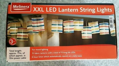 New Xxl Melinera 15 Led Lantern String Lights For Indoor And Outdoor Use Ebay