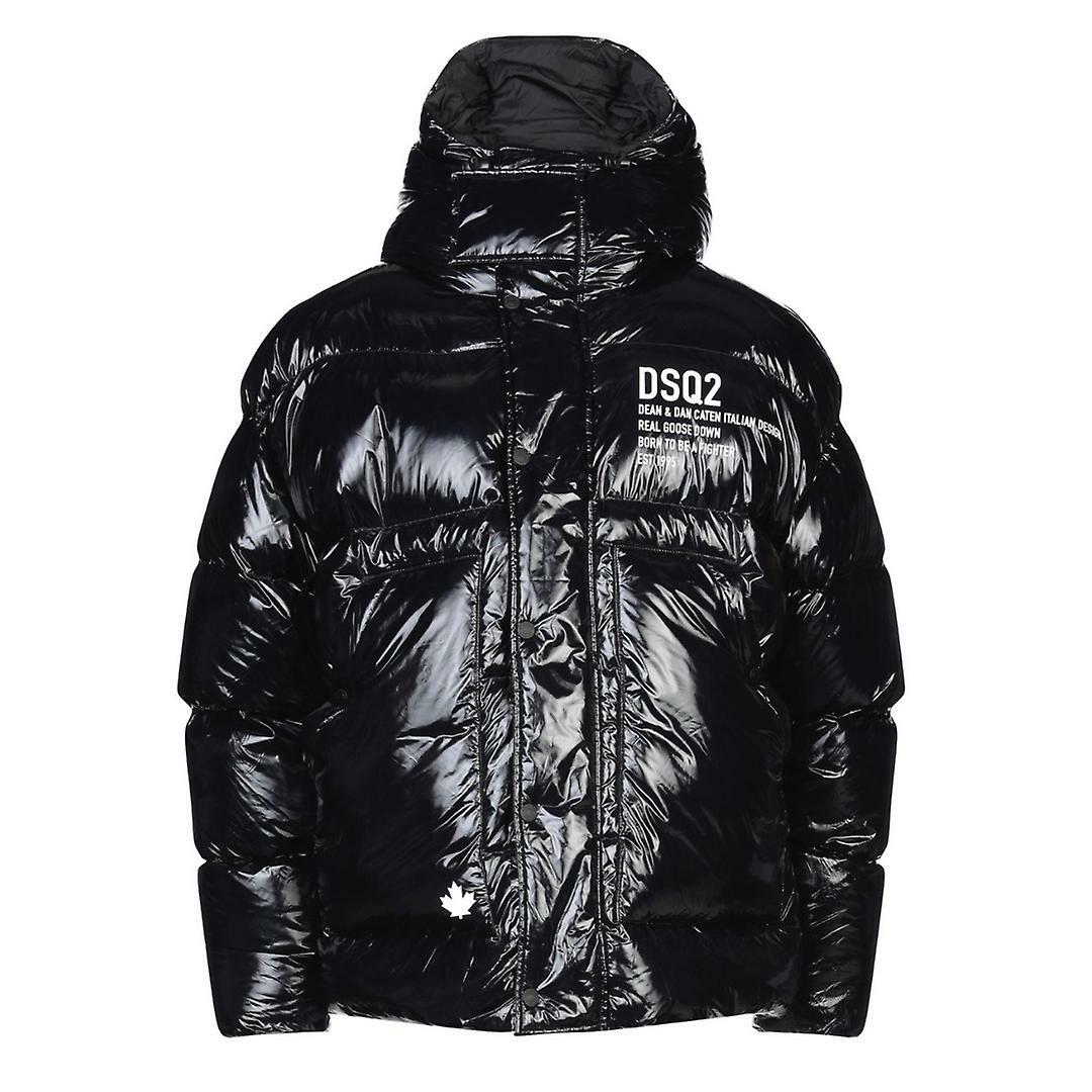 New Dsquared Hooded Goose Down Puffer Jacket Coat S 46 New Dsquared Hooded Goose Down Puffer Jacket Coat S 46