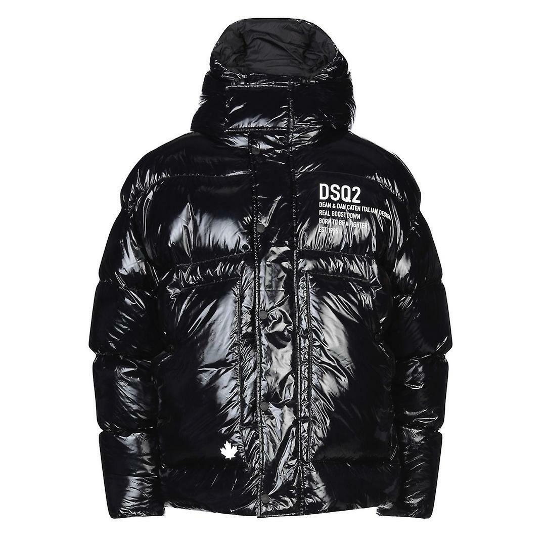New Dsquared Hooded Goose Down Puffer Jacket Coat S 46 