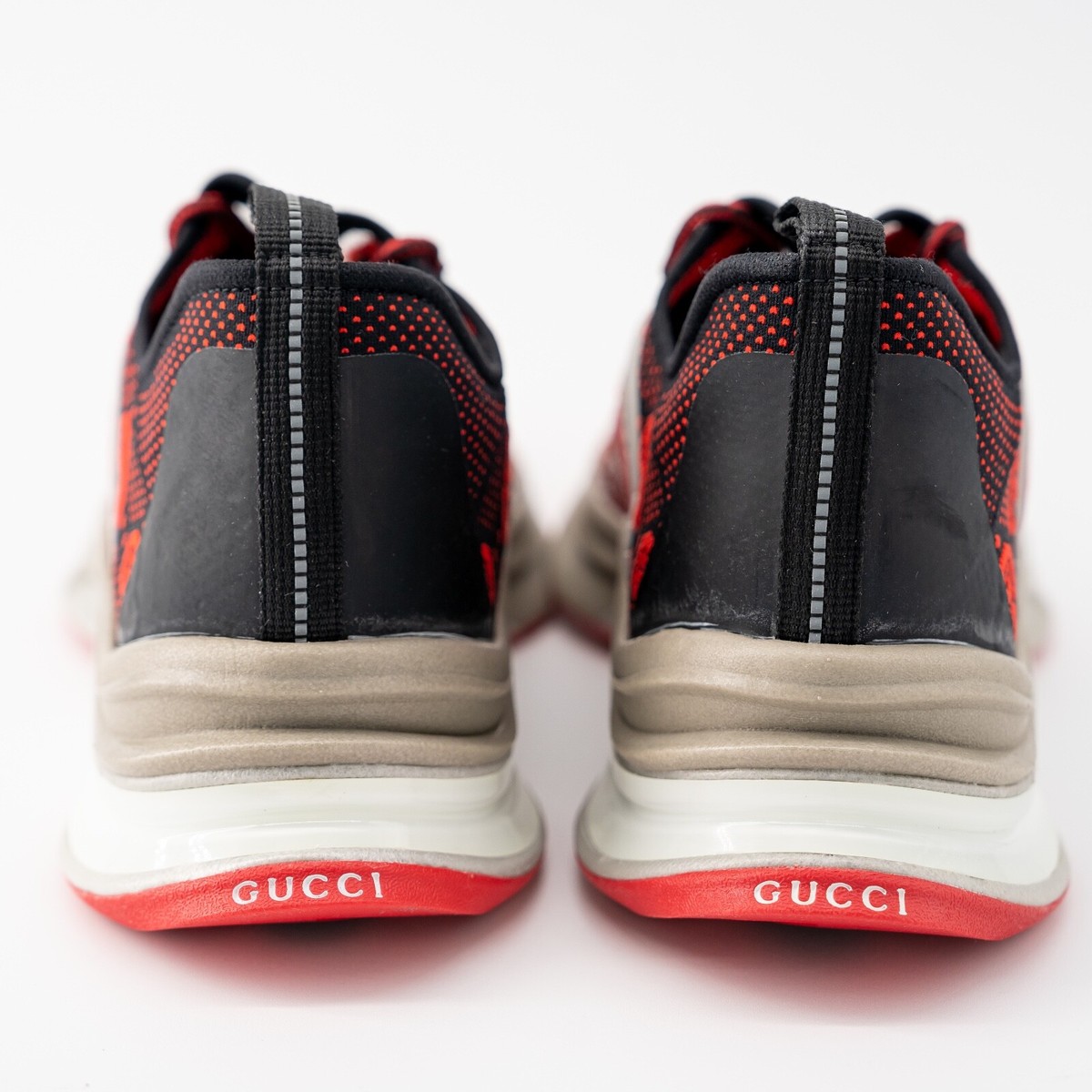 Size 12G - Gucci Run Sneaker Black Red GG | eBay display picture 2