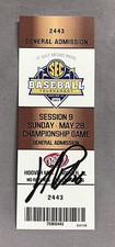 Jared Poche SIGNED 2017 SEC Baseball Championship Game Ticket Stub LSU Tigers