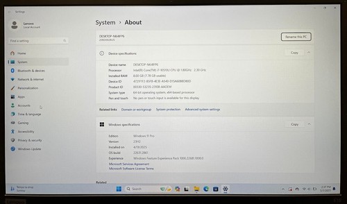 Lenovo ThinkPad E15 15.6'' Laptop i7-10510U 8GB RAM 512GB SSD Win 11 Pro H3044 - Picture 3 of 17
