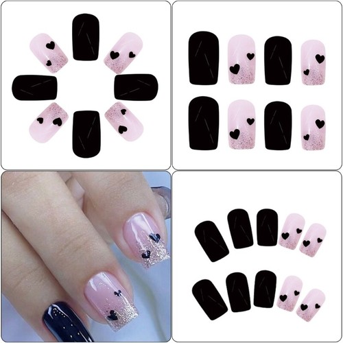 24Pcs Glossy Valentine False Full Cover Artificial Acrylic - Picture 6 of 8