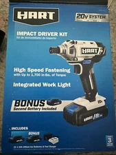 Hart 20v Impact Driver Kit
