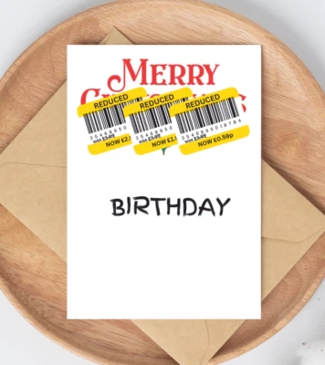 WITTY PRINT COMPANY Birthday Card, Reduced Sticker Birthday Card, Funny Birthday Card