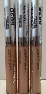 3 X Wet n Wild MegaSlicks Lip Gloss #563B Sun Glazed (Silver Cap)