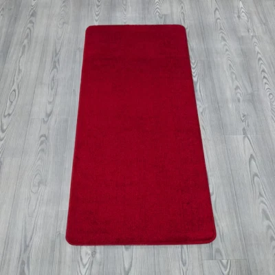 Ottomanson Softy 20" x 59" Red Indoor Area Rug, Pet Friendly, Rubber Backed - Image 1 of 4