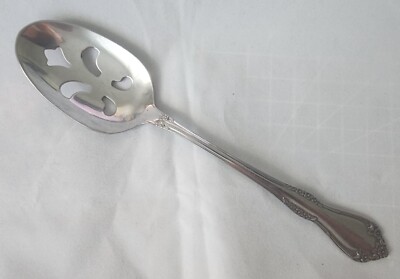 Oneida Silver WM A. Rogers Pierced Tablespoon/Serving Spoon Stainless MANSFIELD 