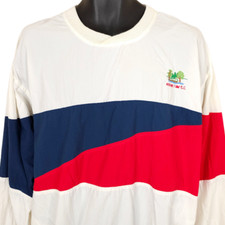 Vintage Arboretum Golf Club Windbreaker Jacket Mens Size Large White Made In USA