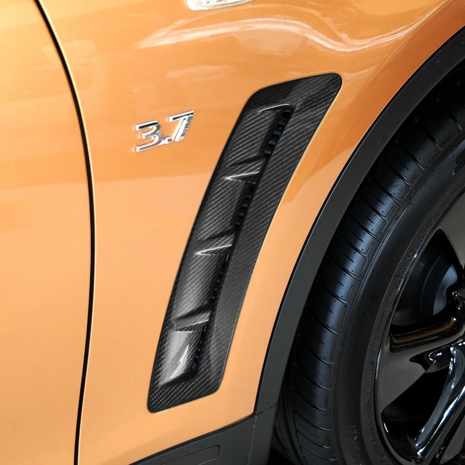 3K Dry Carbon Fiber Side Door Fender Air Vent Cover For Infiniti FX35 FX50 QX70 - Изображение 4 из 4