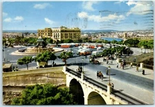 Postcard - Bus Terminus and Triton Fountain - Floriana, Malta
