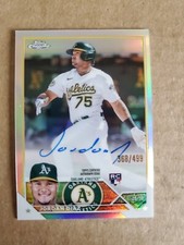 2023 TOPPS CHROME BASE REFRACTOR ROOKIE AUTO /499 JORDAN DIAZ RC AUTO A'S !!!
