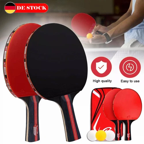 Tischtennis Set, 2x Tischtenniskelle 3x Tischtennisball, Ping Pong Set NEU DHL