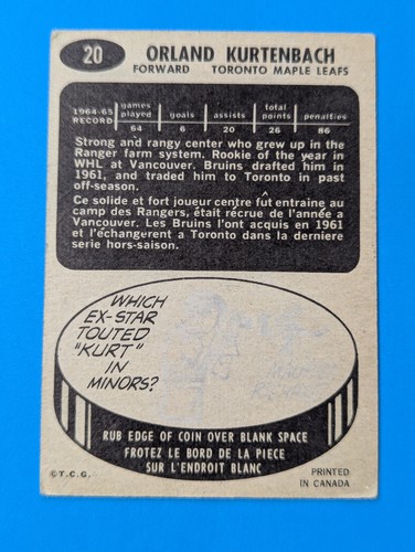1965-66 Topps Hockey Cards NHL U - Pick Complete Your Set - Picture 21 of 205
