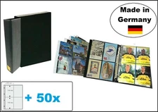 A4 Postcard Album Extra Big Look 1-4880K P + Cassette 50 Sleeves For 400 Cards