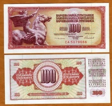 Yugoslavia, 100 Dinara, 1986, P-90c, UNC