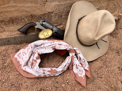 Lonesome Dove Gus style bandana signed Western novel Elkman, SASS  Cowboy