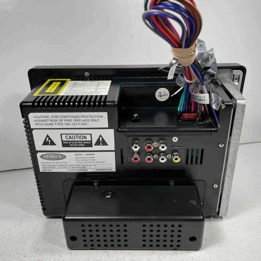 Jensen AWM968 Media RV Head Unit 12V AM/FM/CD/DVD - NO Remote - Image 4 of 4