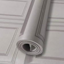 10M/Roll Wood Panel Wallpaper 3D Effect Panelling - Various Colours UK Stock