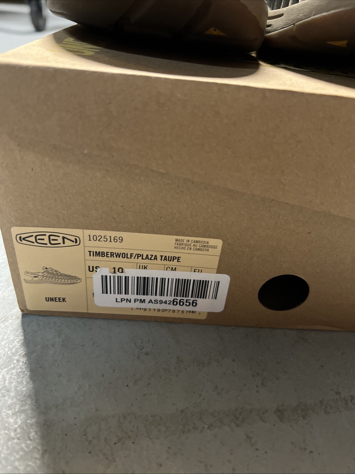 SANDALI KEEN UOMO UNEK WATER TAGLIA US 10 Timberwolf Plaza Taupe
