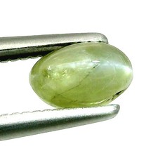 0.95Ct UNHEATED NATURAL OLIVE GREEN CHRYSOBERYL CAT'S EYE FROM SRILANKA