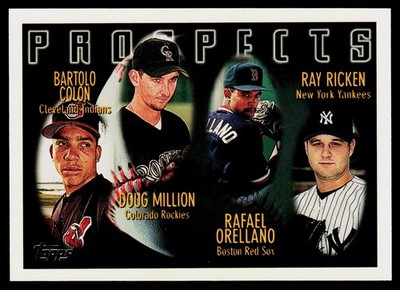 1996 Topps #428 Bartolo Colon / Doug Million / Rafael Orellano / Ray Ricken PROS