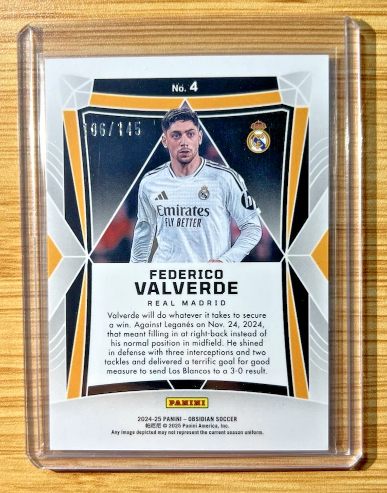 Federico Valverde /145 – Real Madrid – 2024-25 Panini Obsidian Soccer 🔥 - Image 2 of 2