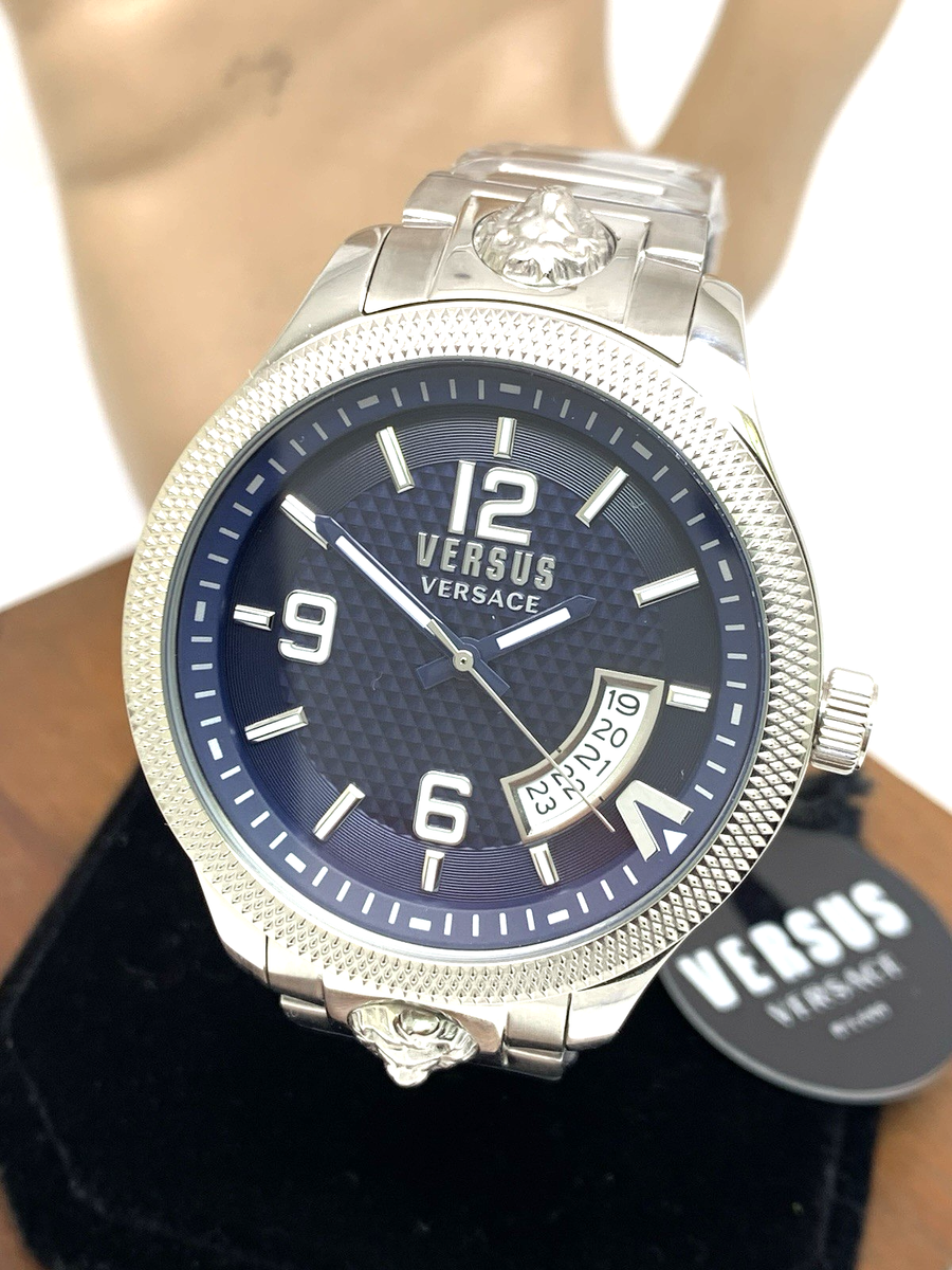 Versus by Versace Men's Watch VSPVT1521 Quartz Blue Dial Silver