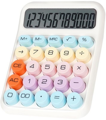 Mechanical Switch Calculator with Big Buttons, Calculators Desktop, 12 Digits...