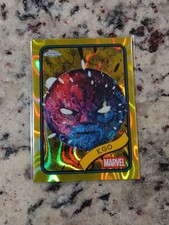 2025 EGO Topps Chrome Marvel Yellow Lava Refractor #55