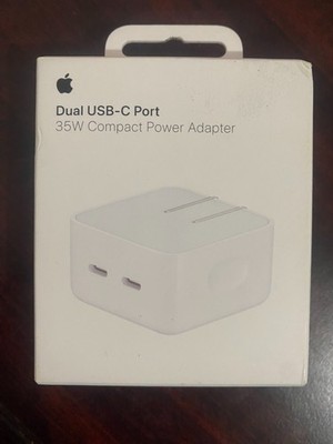 Genuine Apple 35W Dual USB-C Port Compact Power Adapter MNWM3AM/A A2571