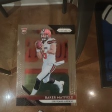 Panini 2018 Prizm Baker Mayfield #201 Rookie Base Cleveland Browns NFL Card. rookie card picture