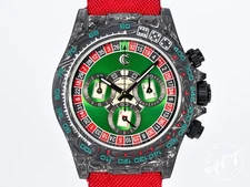*Very Rare* NEW Cronus Art Emerald Roulette Dial Chrono Auto Ltd Ed Watch w/ B&P