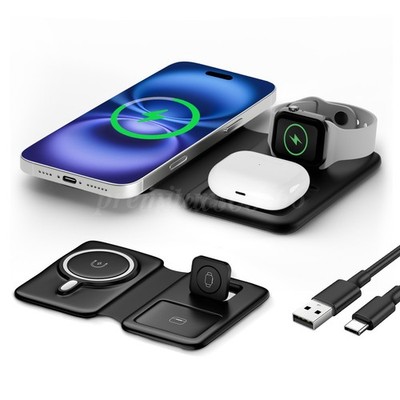 3in1 Wireless Ladegerät Charger Ladestation für Apple Watch AirPod iPhone 12-16