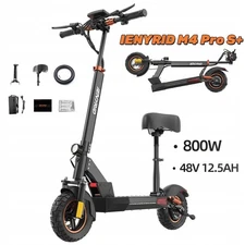IENYRID Electric Scooter with Seat, Commuter Foldable 800W 12.5Ah Battery 28mph‘
