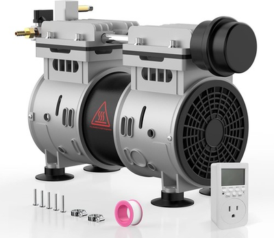 #ad AZZUNO Pond Aerator for Lake up to 3 Arce 8.2CFM 3 4HP Air Compressor 550W Motor $145.91