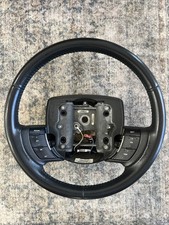 2005 - 2011 Ford Crown Victoria Leather Steering Wheel Black W Controls Xlnt