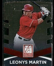 2015 Donruss #28 Leonys Martin Elite Gold Status Die Cut #/49