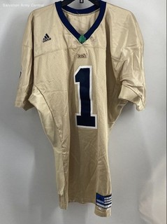 Adidas Mens Gold #1 Notre Dame Fighting Irish Football Jersey Size 48