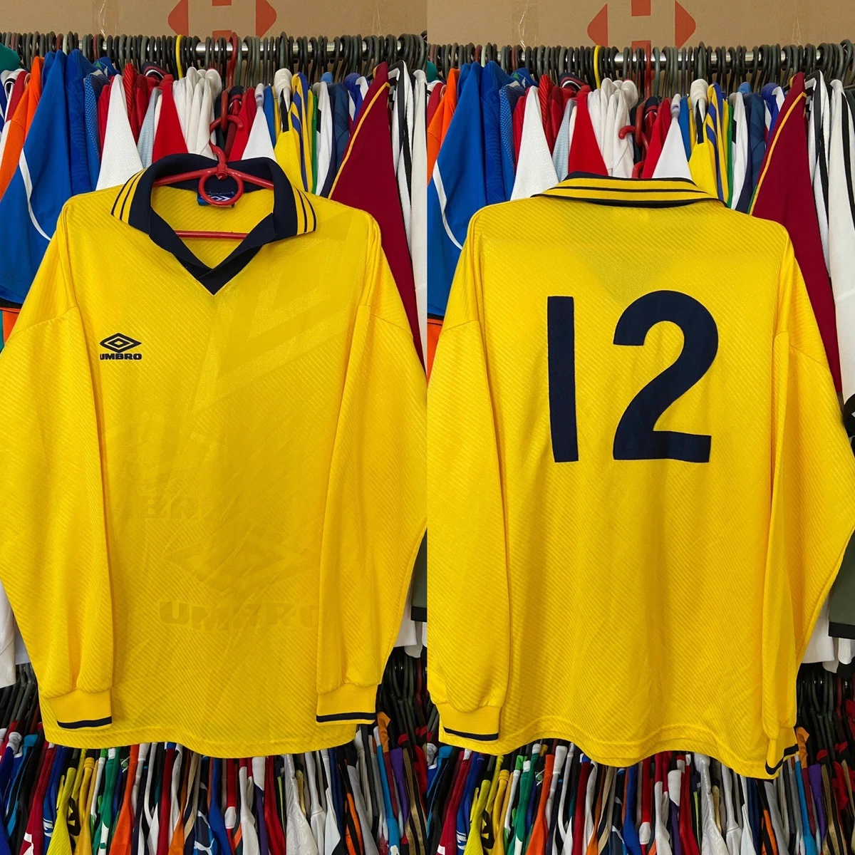 Maillot football HONEOYE porté n°7 vintage USA soccer shirt jersey 90's